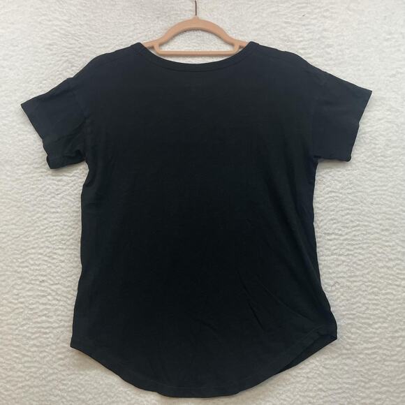 Madewell Shirt Womens XS Black Do Well Crewneck Short Sleeve Casual Tee AI537 - Picture 2 of 10